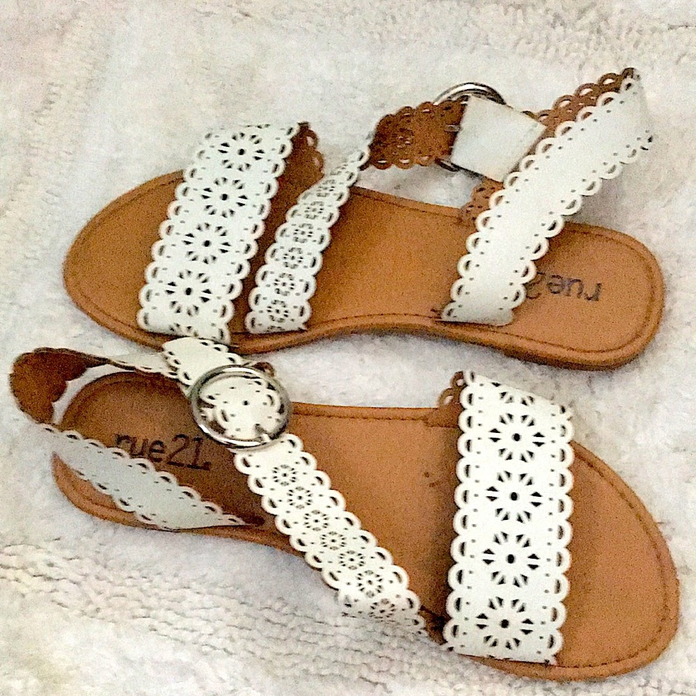 White sandals